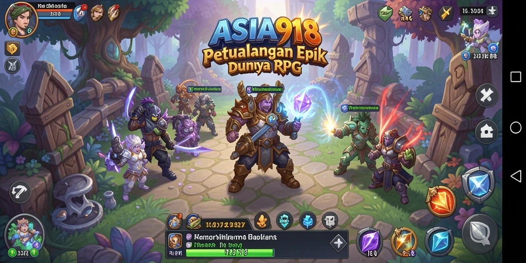 Screenshot gameplay ASIA918 menampilkan aksi seru di dunia RPG.