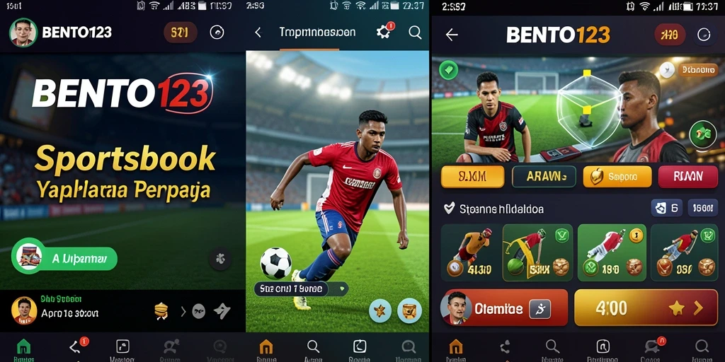 Screenshot BENTO123 menunjukkan tampilan taruhan olahraga yang menarik.