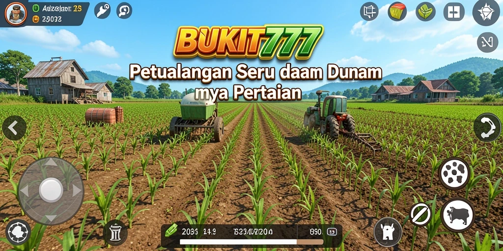 Tampilan gameplay seru di BUKIT777 saat mengelola lahan pertanian.