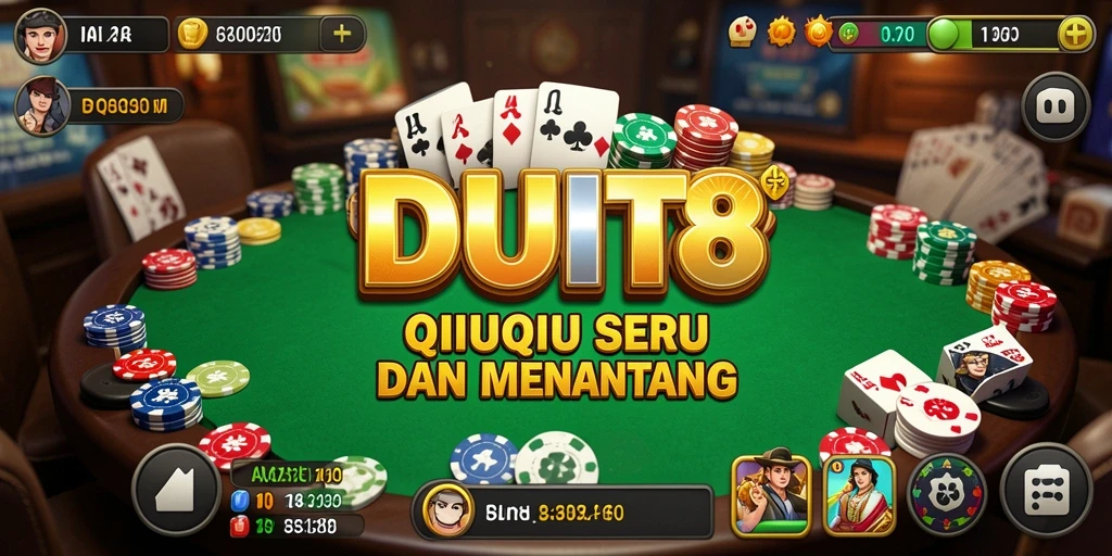 Tampilan gameplay seru dalam permainan QiuQiu.