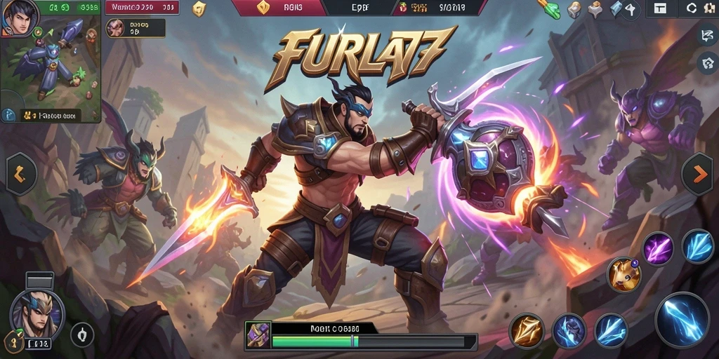 Screenshot FURLA77 menunjukkan aksi seru di arena MOBA.