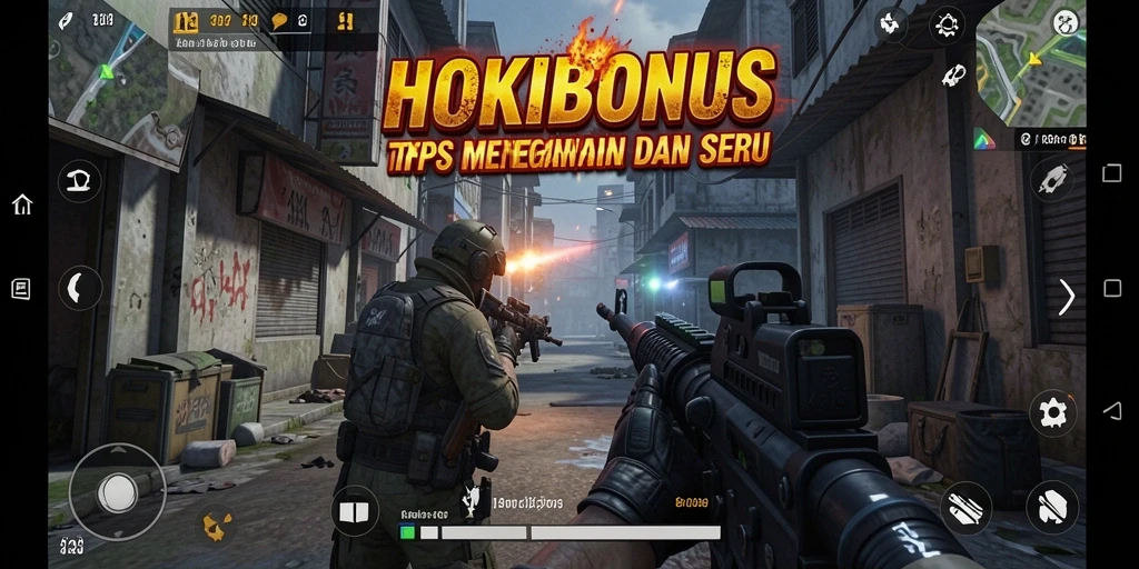 Gameplay intens HOKIBONUS dengan aksi seru di medan perang.