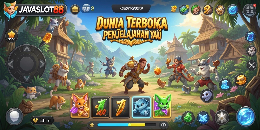 Screenshot menarik dari gameplay Open World di JAVASLOT88.