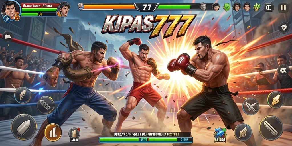 Tampilan gameplay <strong>KIPAS777</strong> yang penuh aksi dan strategi dalam pertarungan Fighting.