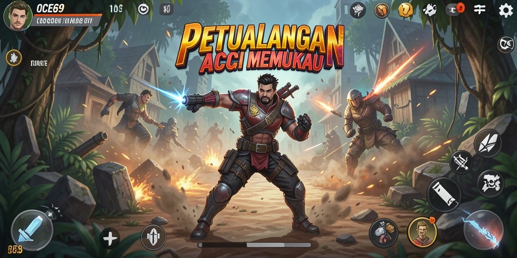 Tangkapan layar gameplay OCE69 yang menampilkan aksi mendebarkan.