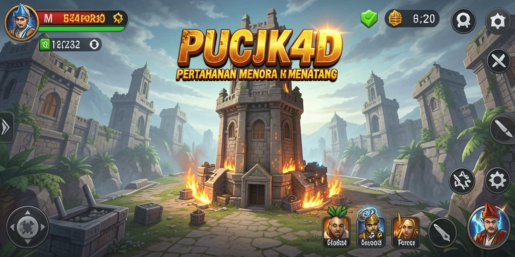 Tangkapan layar menunjukkan aksi mendebarkan PUCUK4D dalam pertahanan menara.