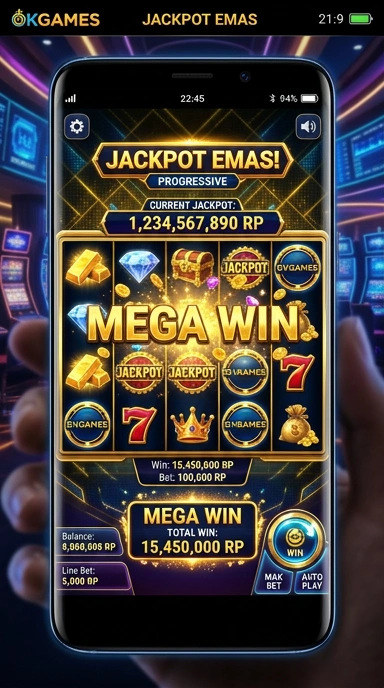 Tampilan antarmuka okgames yang bersih dan menarik.